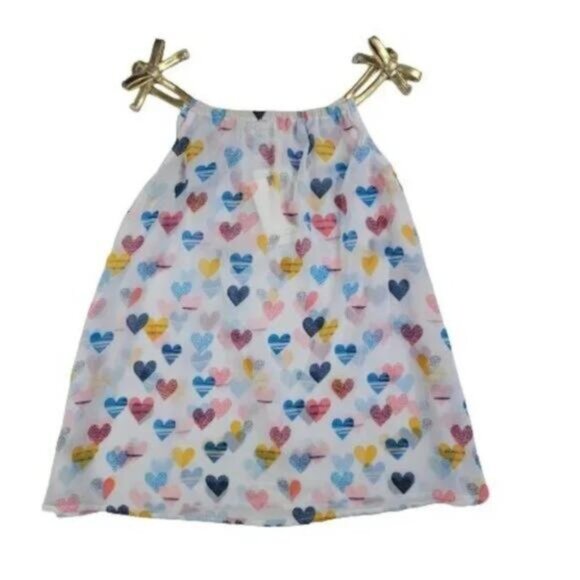 Jessica Simpson Heart-Print Chiffon Cover Up Size 5 - Picture 2 of 7